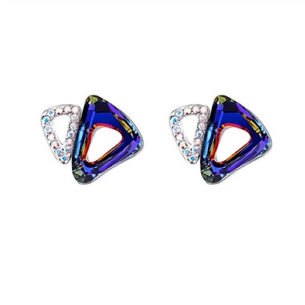 Last Pair • Volcano Swarovski Crystal Stud Earrings • 18×20mm • NWT